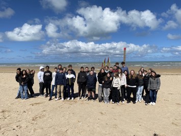 Sortie sur les plages du débarquement de Normandie des élèves de 3ème